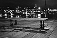 Pont des Arts - un banc la nuit